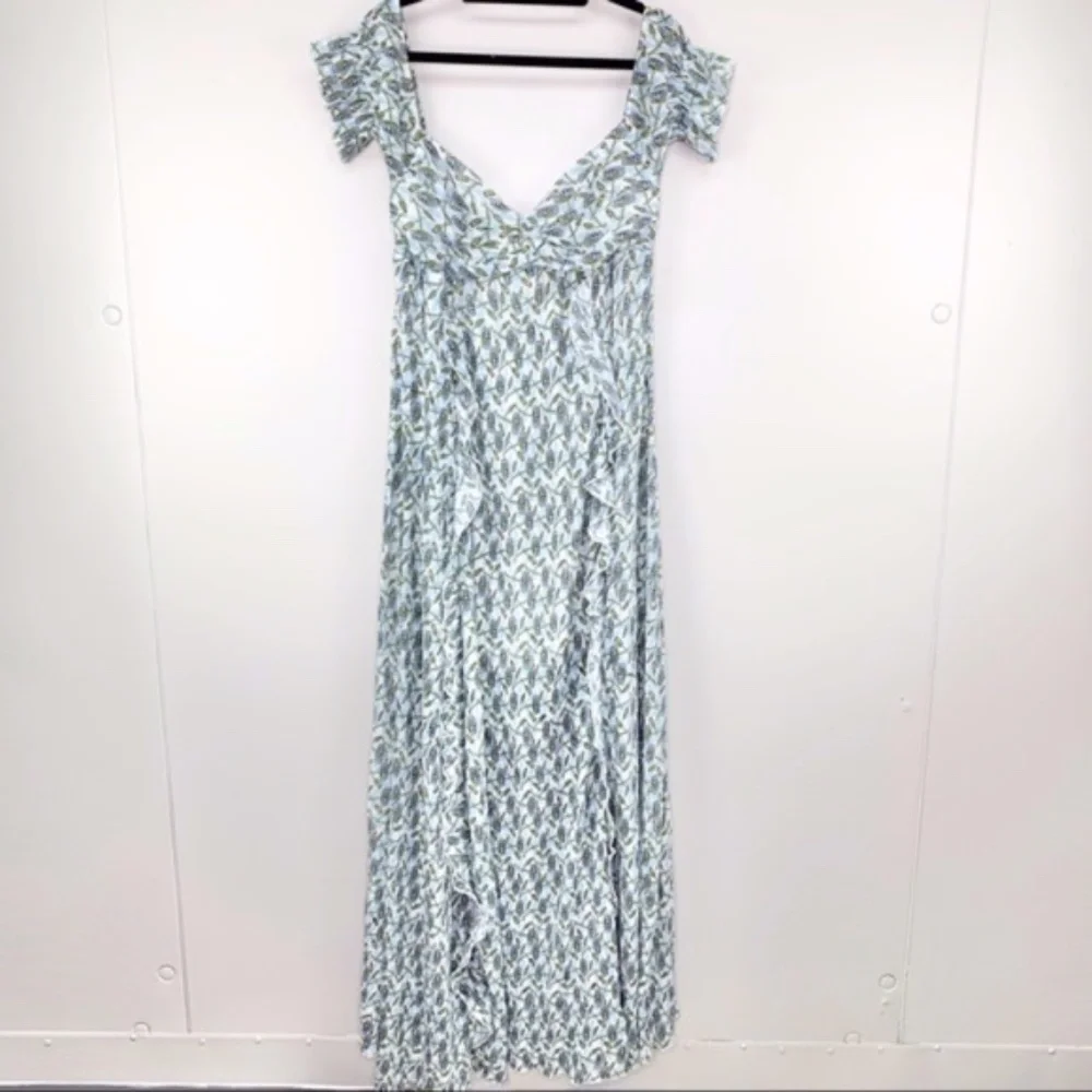 Foxiedox Printed Bardot Maxi Dress Size S - Picture 2 of 16